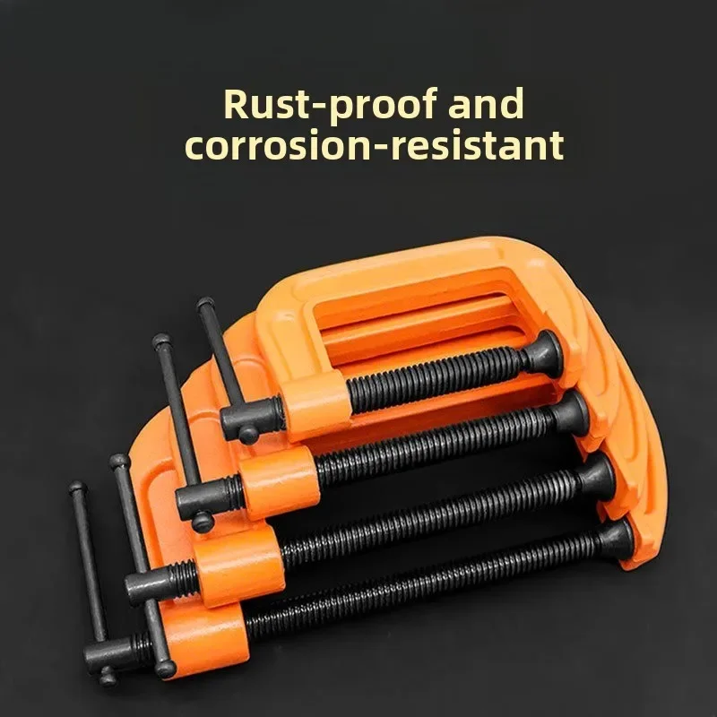 Heavy Duty G Clamp Metal Fixed Clip Woodworking Multifunctional Clamp Hardware Adjustable Pressure 0-150mm Bench Vise Hand Tool