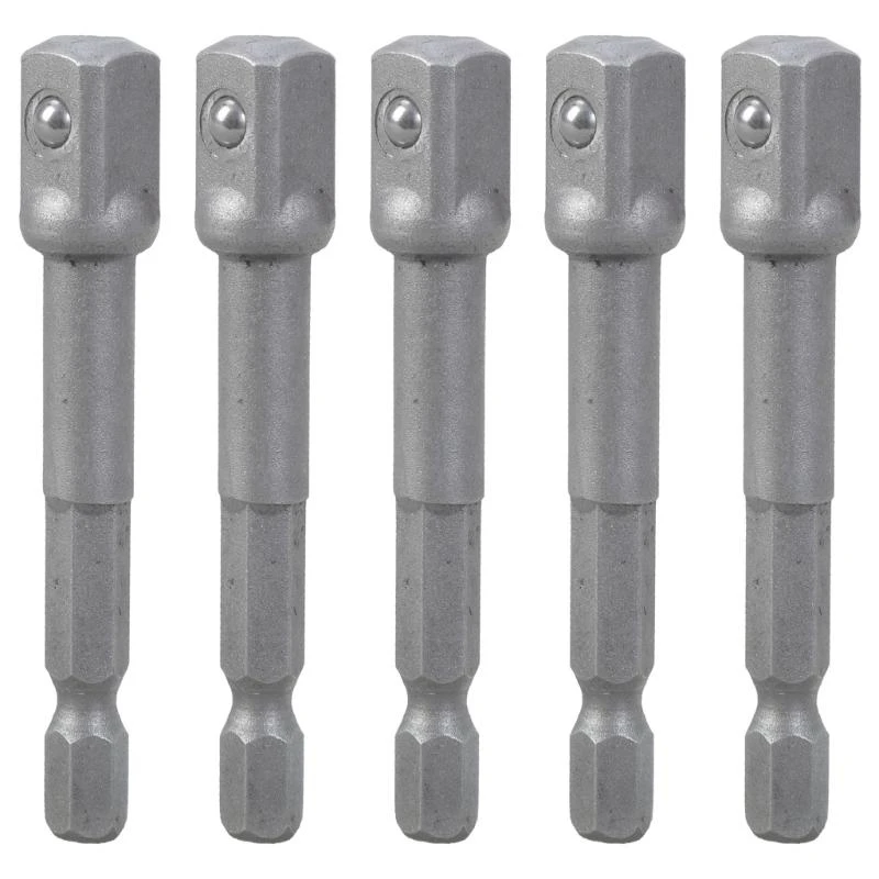 

652F 5Pcs Drill Socket Adapter Impact Drill Extension Bit Socket Adapter 1/4inch Square Head Shank Drill Tool