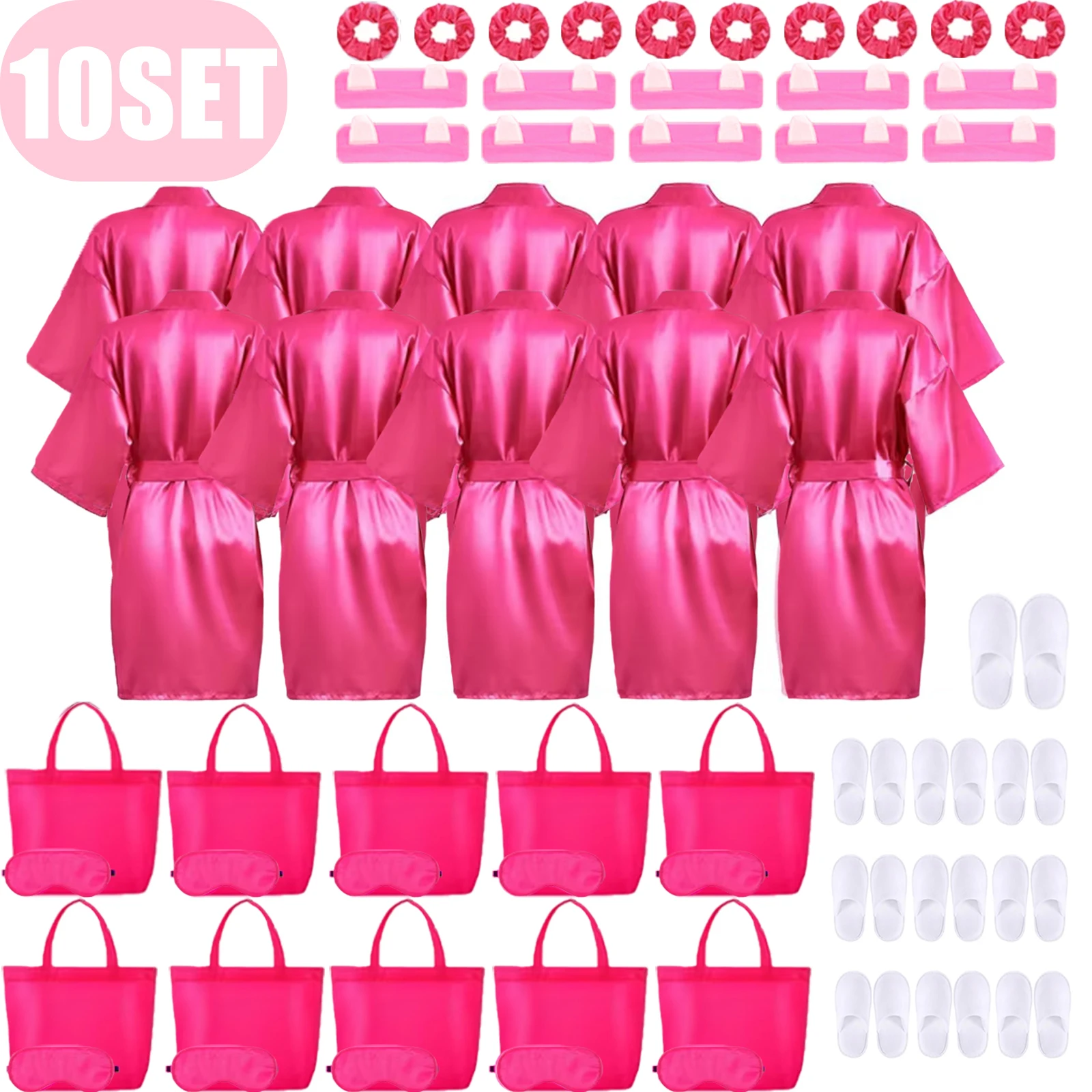 15-6Set Spa Party Badjas voor Meisjes Kinderen Verjaardagsfeestje Benodigdheden Pyjama Party Favoren Spa Jassen Wasbak voor Voetspa