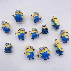 6pcs Cute mini Miniones Miniature Figurines Anime Toys Action Figure Collectible Model Toys Room Ornament Birthday Gift