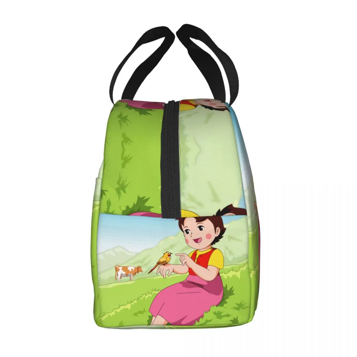 Cartoon Alps Mountain Girl Heidi Lunch Box Portable Waterproof Thermal Cooler Food Insulated Lunch Bag For Kids School Children