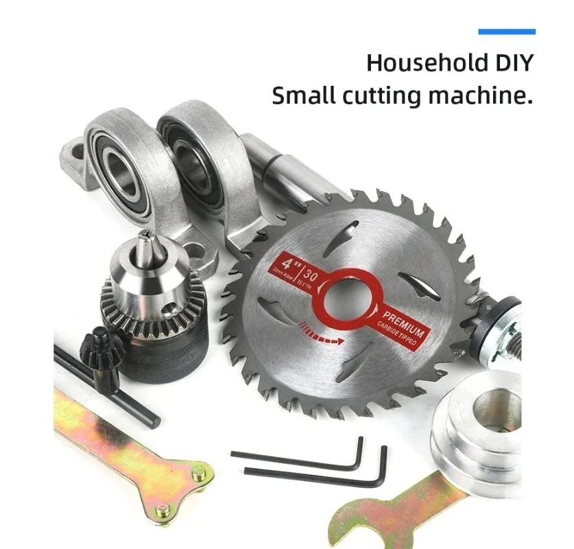 Woodworking Spindle Bearing Seat Drill Chuck Set Bench Saw Rotary Lathe Cutting Machine Accessory