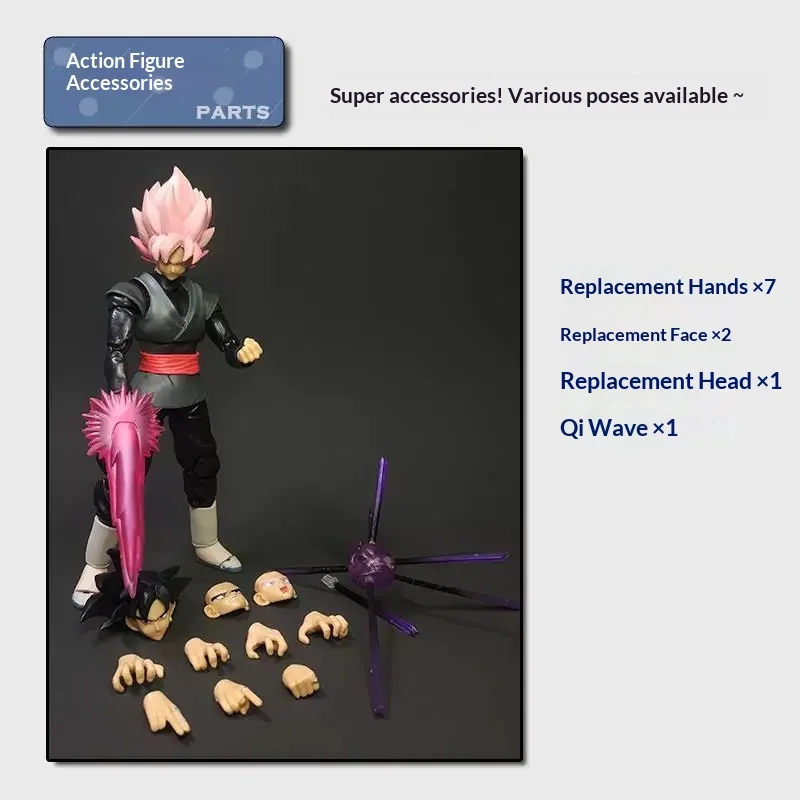S.H.Figuarts Dragon Ball Super Figure, Goku Black Rosé Zamasu Articulated Collectible Anime Gift view 4