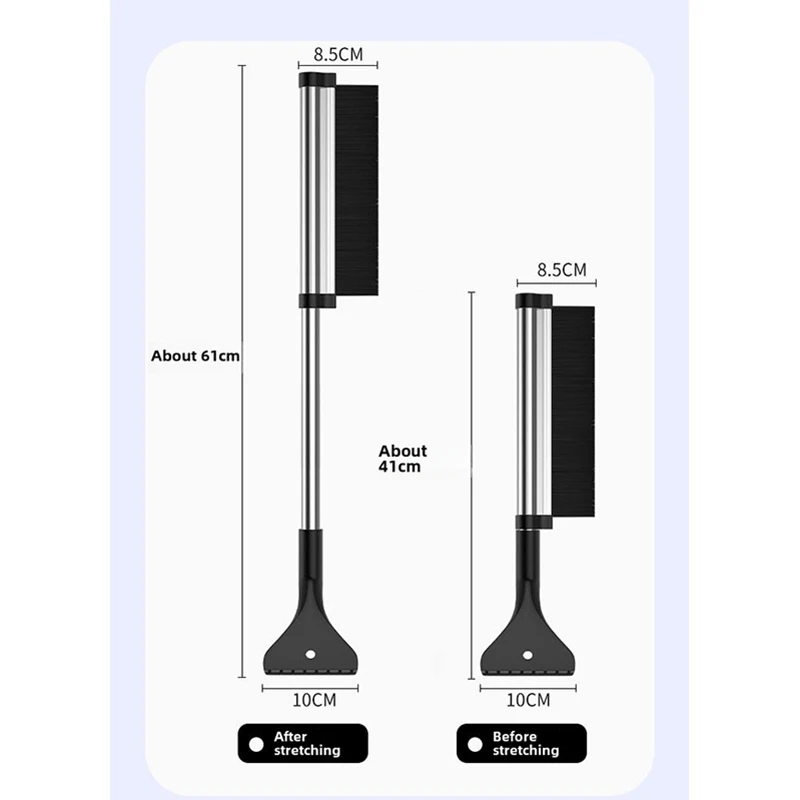 TOFAR 2 in 1 Auto Sneeuwborstel Ijskrabber Vensterglas Sneeuwreiniging Verwijdering Schop Uitschuifbare Winter Voorruit Deicer Remover