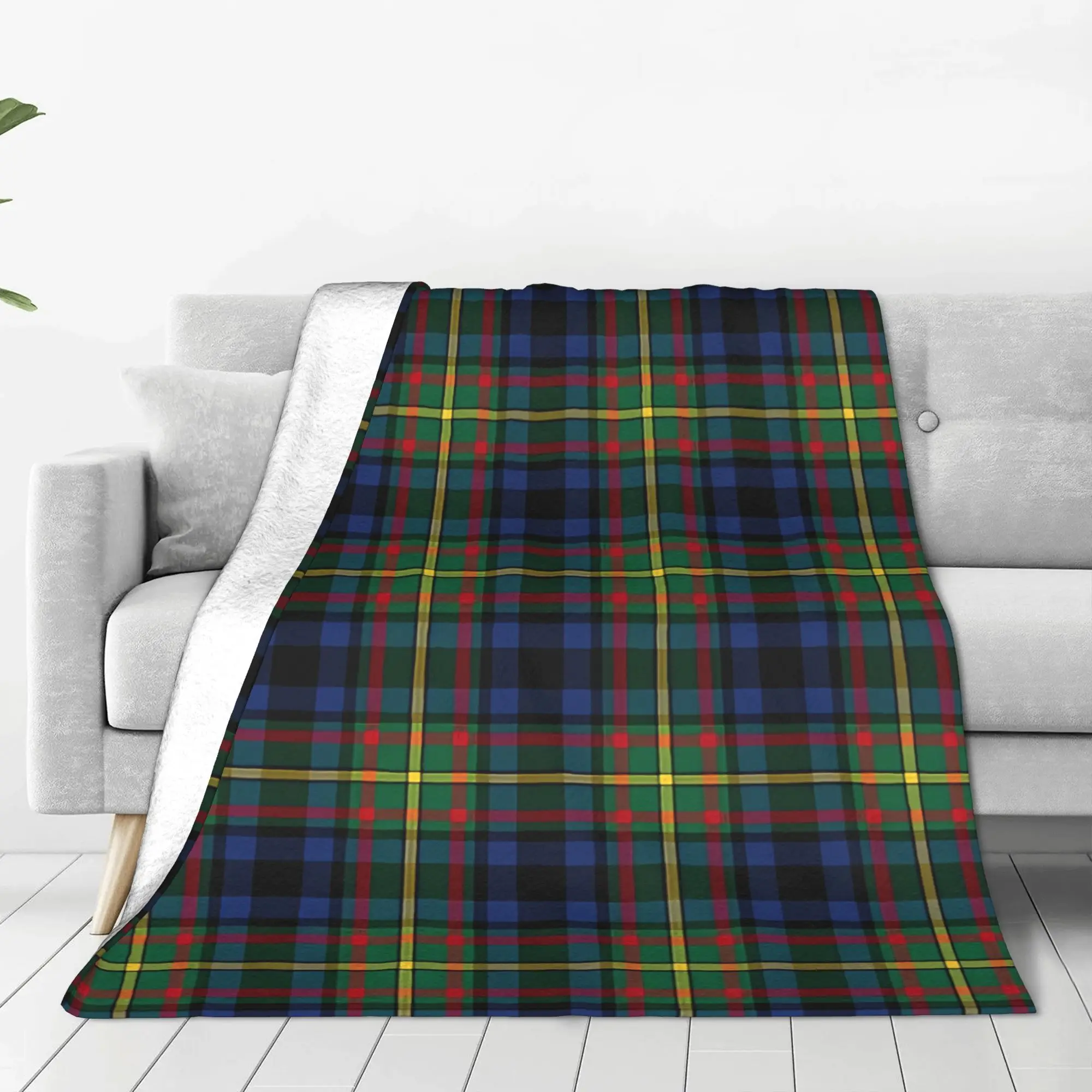 1PC MCLEISH Tartan  Scots Style Home Room Decorations Winter Blankets For Adults Bedding Home Interior Sofa Knee