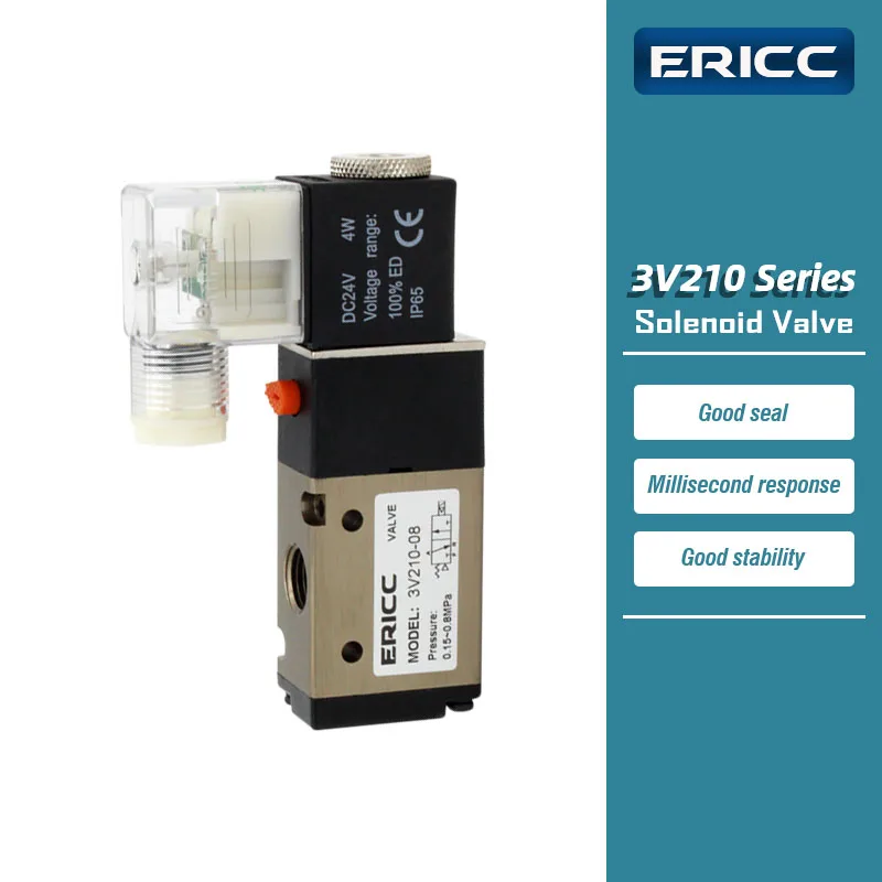 

3 port 2 position 3V210-08 Solenoid valve AC220V DC12V DC24V AC110V 3V210-08NO 3V210-08NC