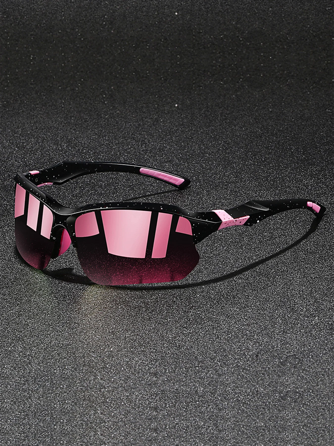 Lunettes de soleil sport vintage demi-cerclées pour hommes et femmes, idéales pour la pêche, le cyclisme, la course à pied et l'alpinisme