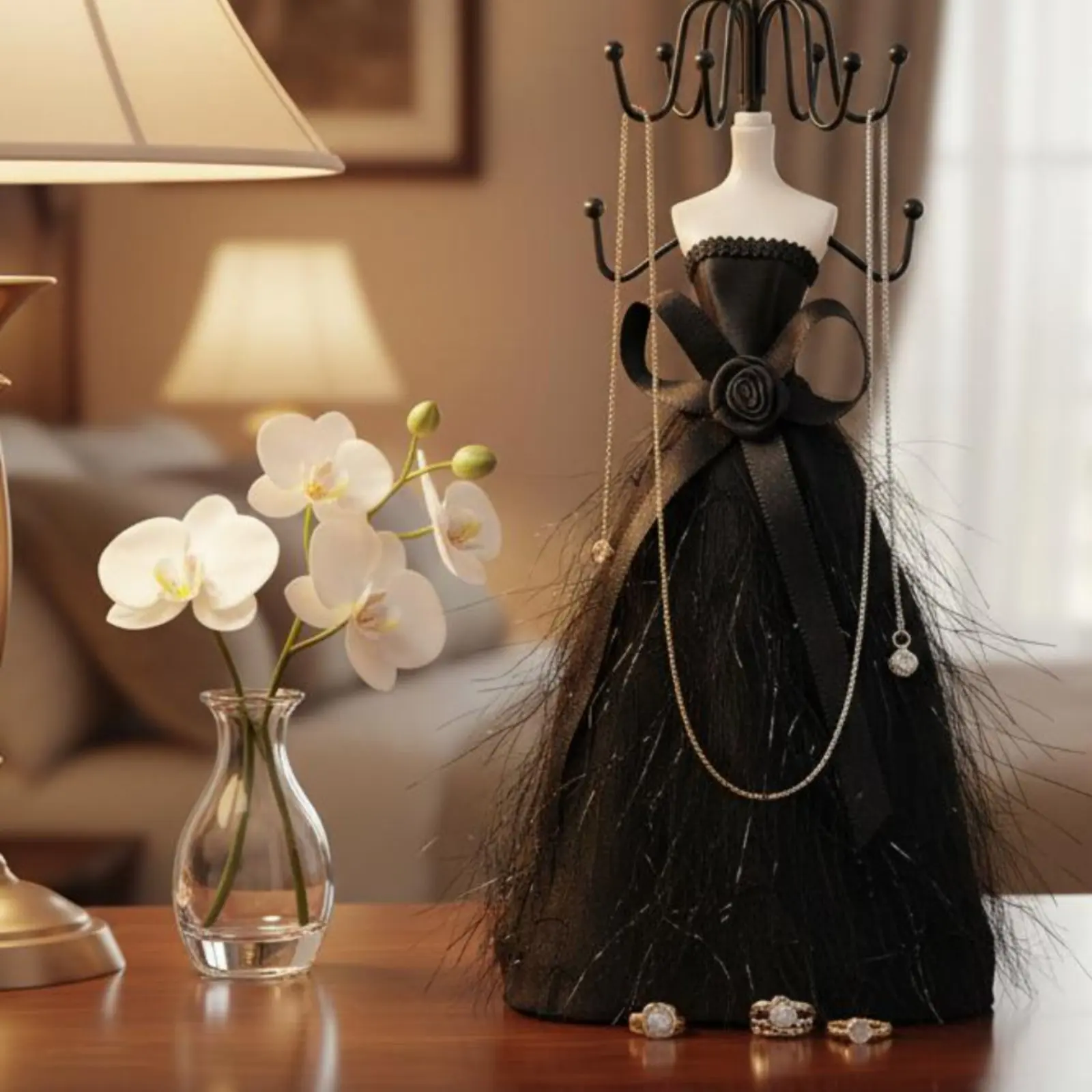 

Dress Form Jewelry Stand Elegant Mannequin Jewelry Holder Dress Mannequin Stand Boutique Design Necklace Display Holder