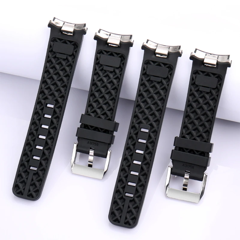 Quick Release Fluoro Rubber Watch Band For IWC Aquatimer Series IW356802 IW376705 Soft Silicone wristband Strap 23MM Bracelet