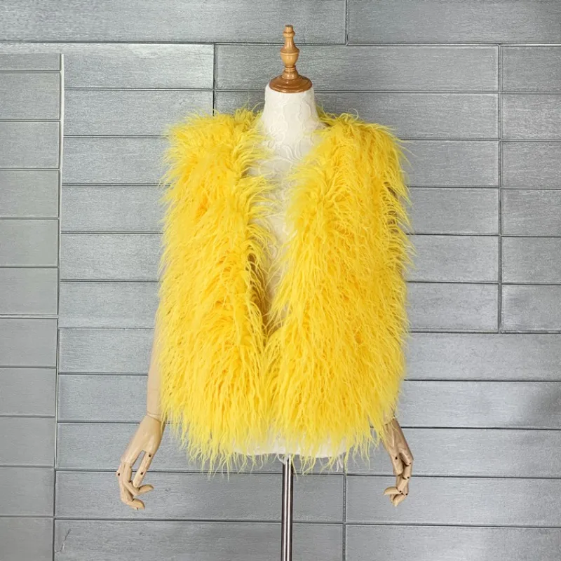 Women's Clothing Autumn Winter Coat Blouse Vest Faux Fur Coat Warm Eco-friendly New Vintage Comfortable Soft Hundred Versatile