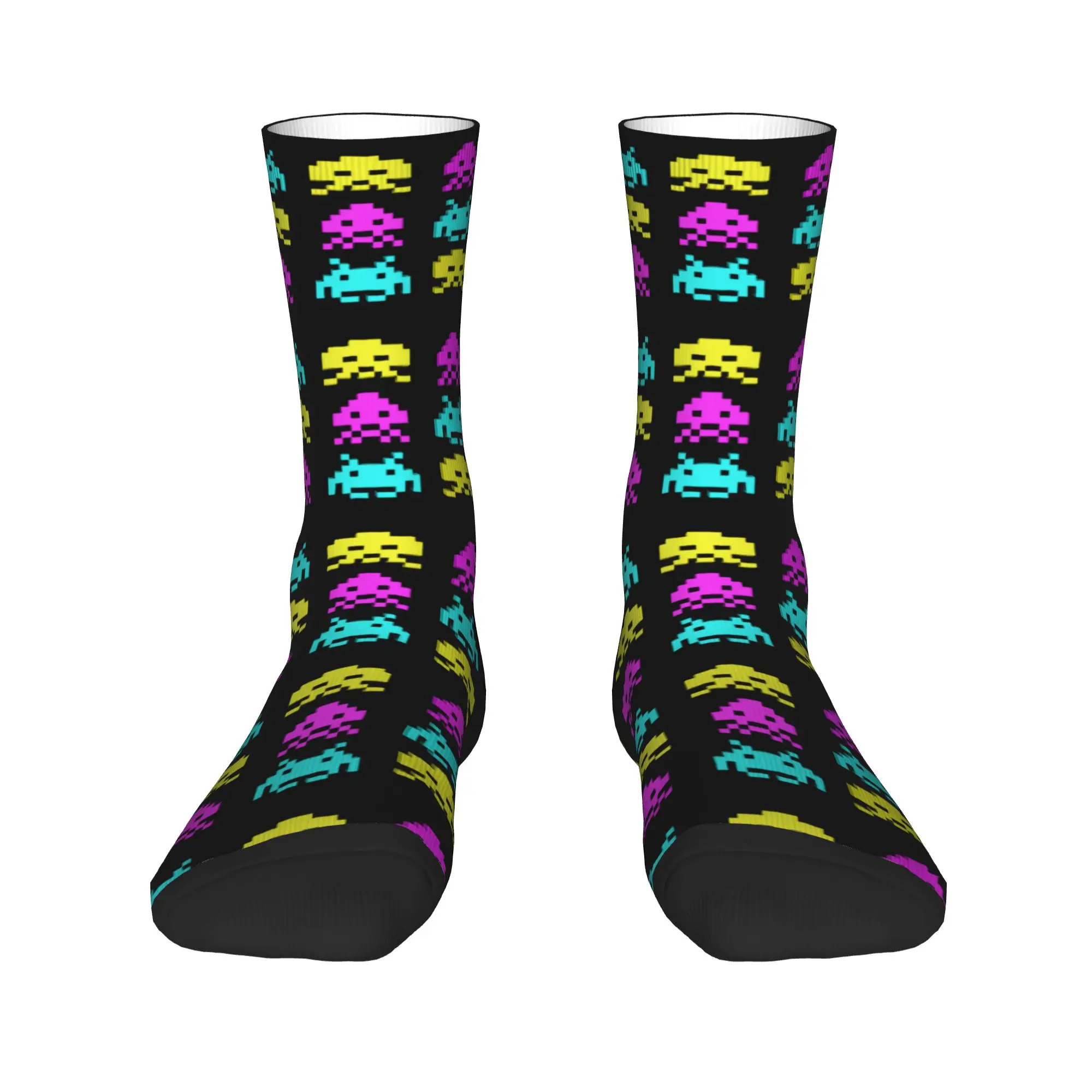 Space Invaders Socks  Anti Skid Stockings Men Quality Skateboard Socks Autumn Funny Custom Socks