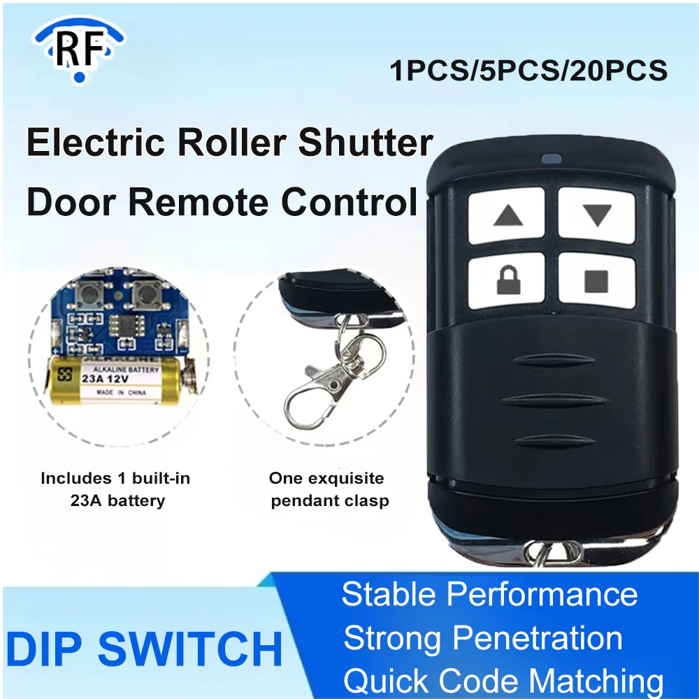 Control Remoto Porton Eléctrico Universal ,Real Metal Dip Switch Remote Control, Garage Door Electric Opener CE Certified