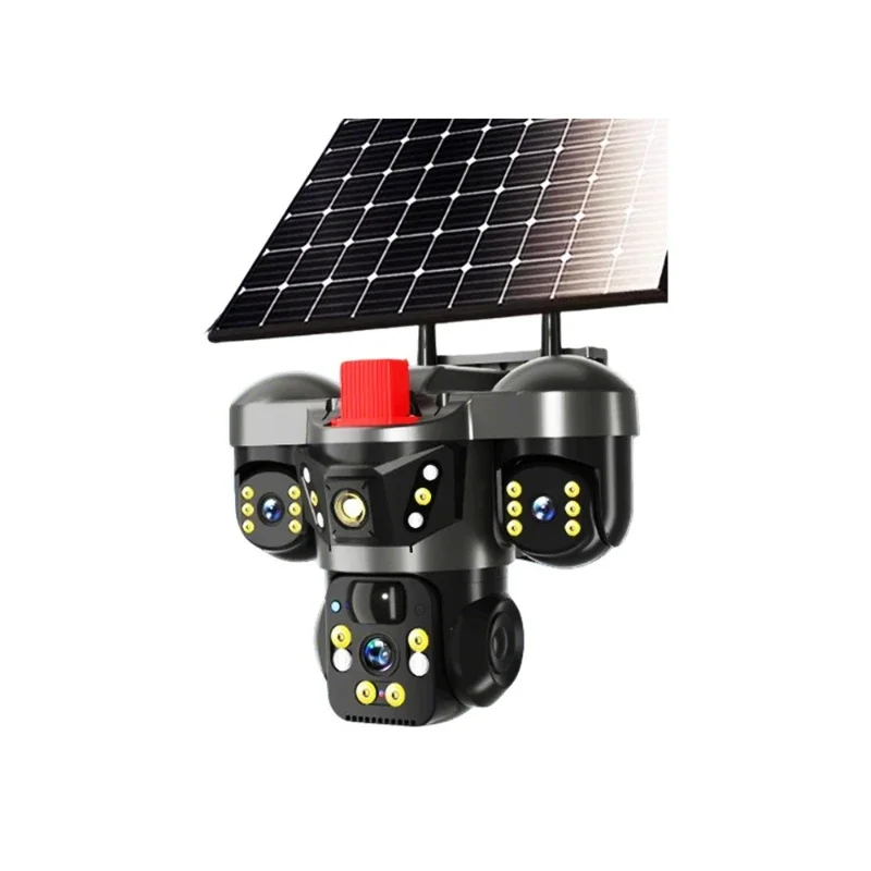 

Solar surveillance camera company outdoor panorama without dead ends wireless outdoor multi-eye monitoring