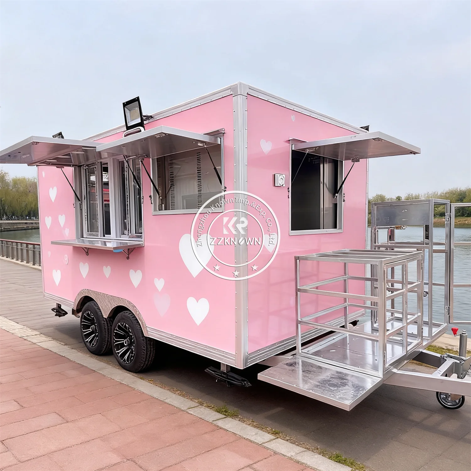 

Street Mobile Kitchen Ice Cream Fast Food Trailer Fully Equipped Mobile Concession Coffee Food Truck With Full Kitchen