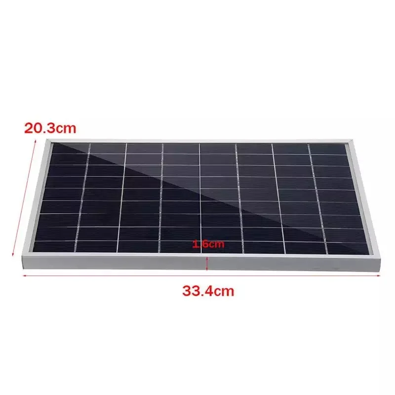 12V Solar Panel Kit Complete 300W Capacity Polycrystalline USB Power Portable Outdoor Rechargeable Solar Cell Generator for Home