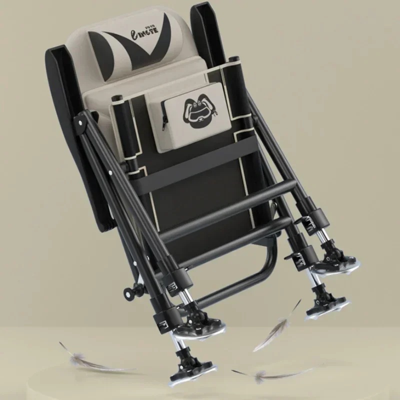 كرسي صيد محمول قابل للطي للسفر متعدد الوظائف طاولة مستلق ومقعد صيد 2024 نموذج جديد معدات الشاطئ