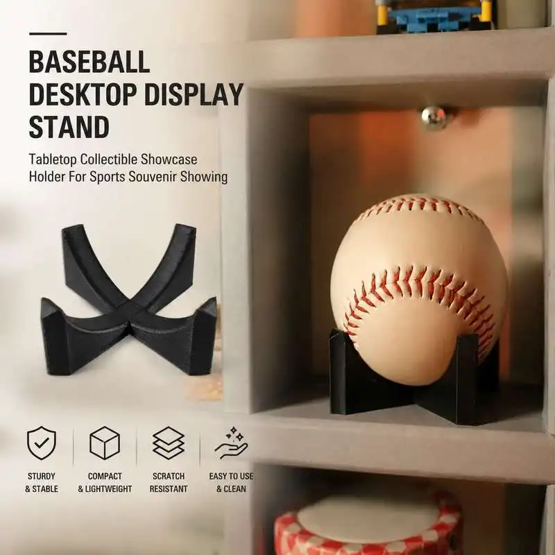 Baseball Desktop Display Stand Tabletop Collectible Showcase Holder For Sports Souvenir Showing