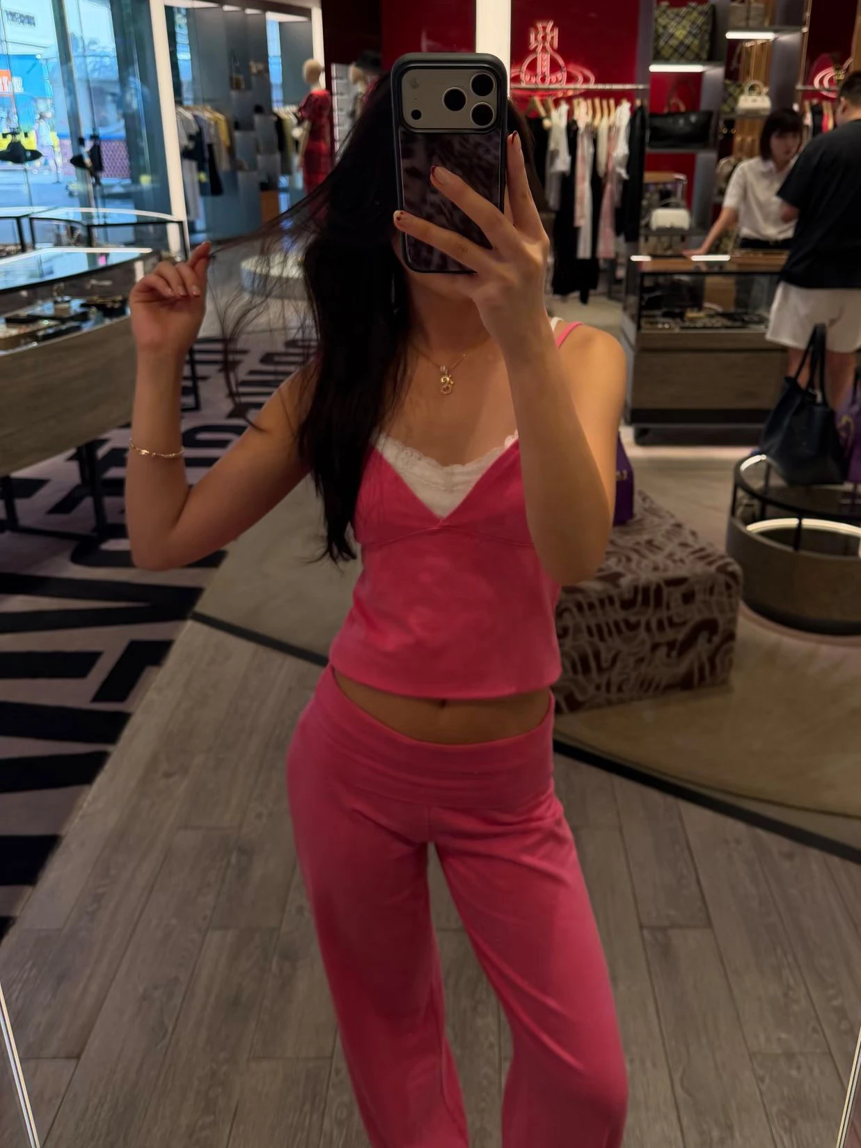 Rose Red Slim Cropped Camisole Woman Summer Sexy V-neck Adjustable Strap Backless Tank Tops Sweet Preppy Style Cotton Crop Top