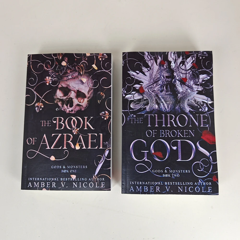 Gods & Monsters by Amber V. Nicole - The Book of Azrael , The Throne of Broken Gods, Dark Fantasy Romance Paperback