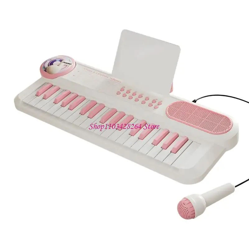  Children Music Instrument 37 Keys Electronic Keyboard With Builtin Microphone