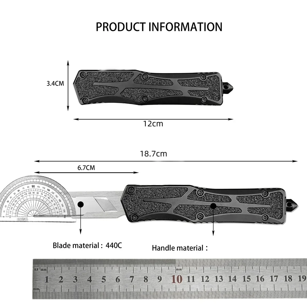 High Quality Utility Art Knife Pocket Knives 440C Blade Zinc Alloy Handle EDC Working Drawing Hiking Camping Tools Men’ Gift