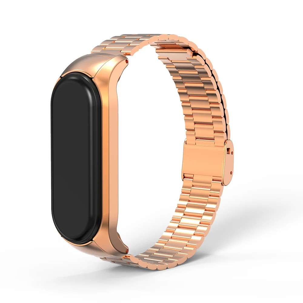 Dành Cho Xiaomi Mi Band Vòng Tay 3/4/5/6/7 Dây Thép Không Gỉ Từ Dây Đeo Xiaomi Dây Đeo Tay Mi ban Nhạc 3 4 Miband 5 6 7 Dây Đeo