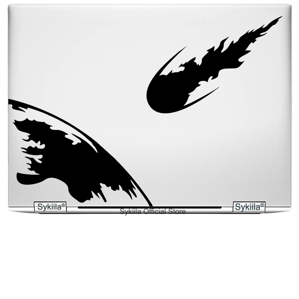 Space Meteor Vinyl Decal Sticker for Apple Logo for Macbook Air 13 Pro 14 15 16 17 18 Laptop Notebook Meteorite Impact On Earth