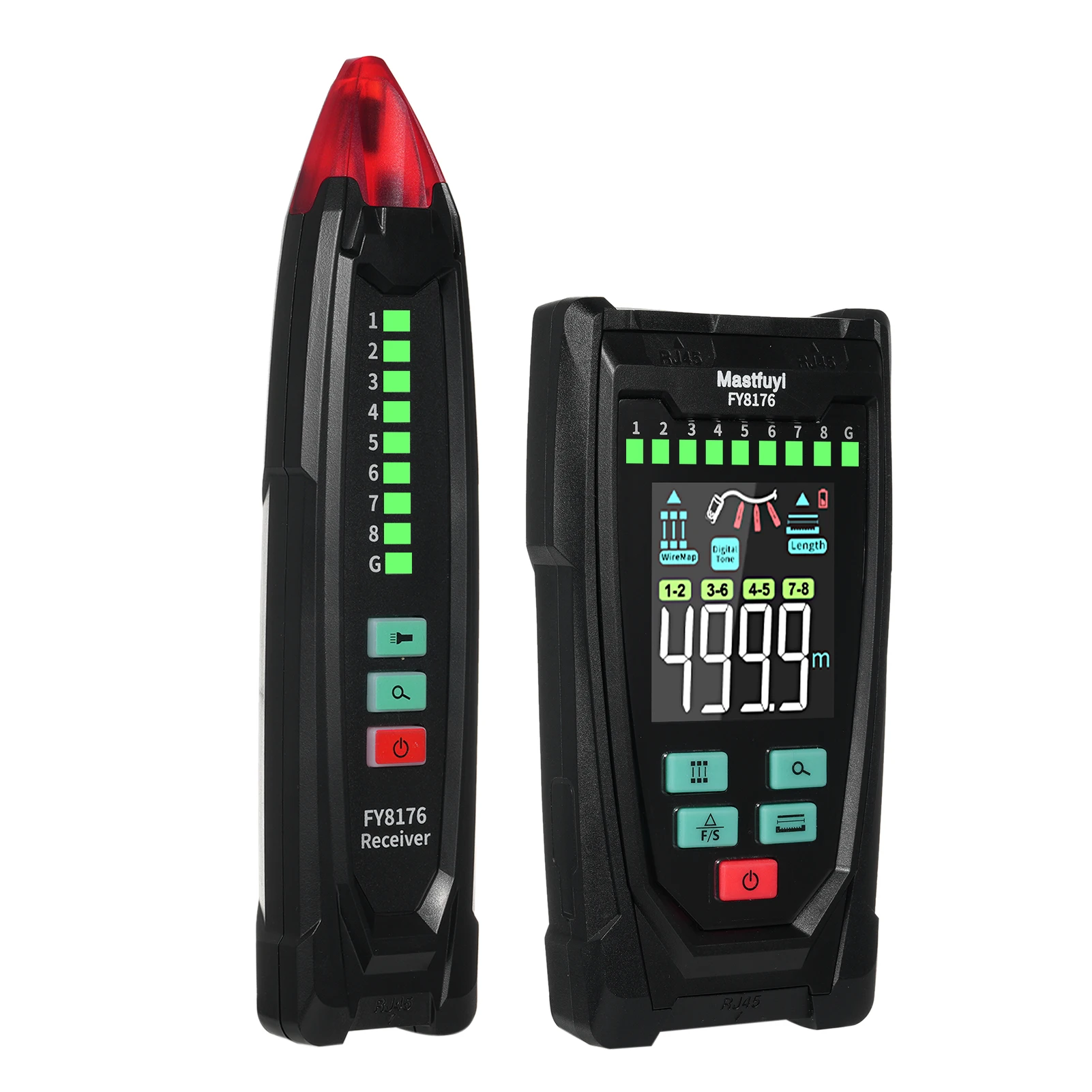 Mastfuyi FY8176 Network Cable Tester Ethernet Cable Tester Fault Distance Location and Cable Length Test with TDR Technolog