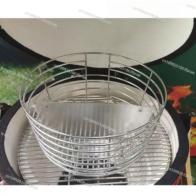 Grilled Charcoal basket Carbon basket with baffle Ceramic barbecue grill Charcoal basket Charcoal dispenser