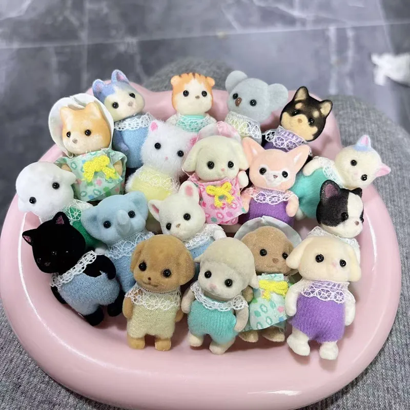 ชุดของเล่นเคลื่อนไหวได้ ซีรีส์ภาพครอบครัวเซนเบียร์ ตุ๊กตา ตุ๊กตาสัตว์ ของตกแต่งขนาดเล็ก ของเล่นบ้านจำลอง