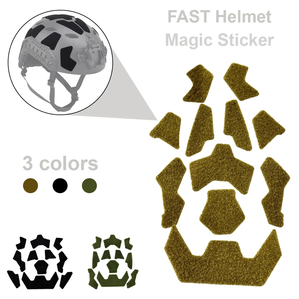 Tactical FAST Helmet Velcro 11Pcs/set Hook and Loop Super High Cut Velcros Magic Sticker Universal Tape Helmet Stickers