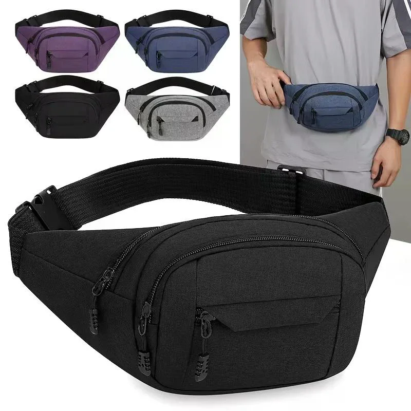 Adjustable Shoulder Strap Bag Multi-Pocket Commuter Outdoor Sports Waist Bag Multifunctional Travel Bag