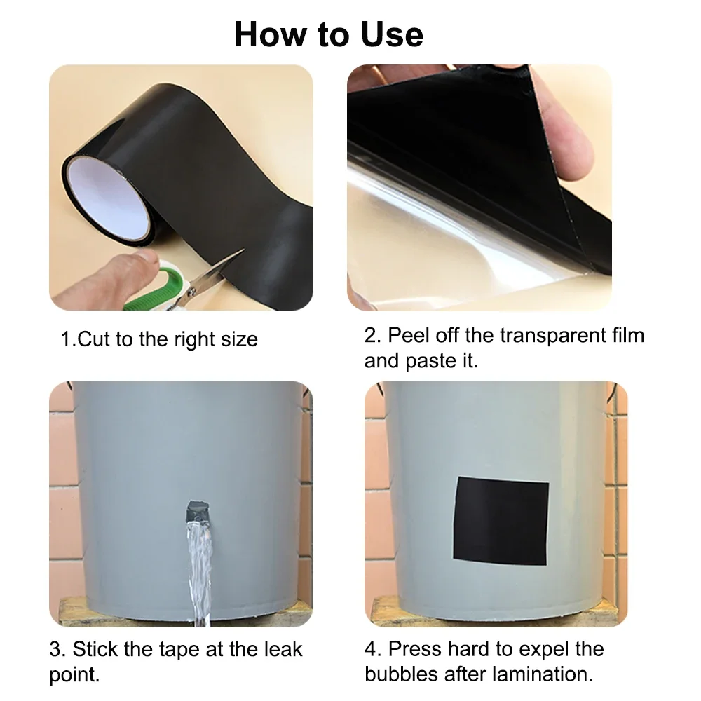 

Super Strong PVC Leak Repair Tape - Airtight, Weather-Resistant & Self-Adhesive Solution for Instant Fixes