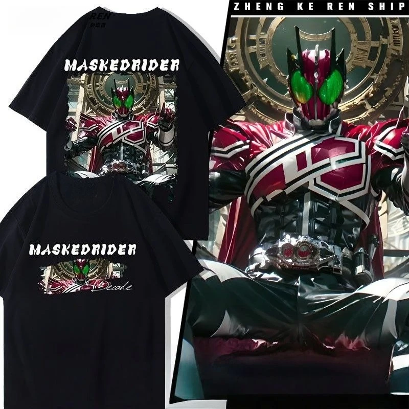 

Kamen Rider Emperor Ride Short Sleeve Boys Student Summer 2025 New Animation T-Shirt Cotton Trend Short Sleeve
