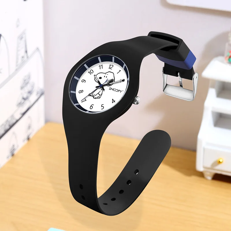 Snoopy Peanuts For Children Watch Japan Quartz Wristwatch Cartoon Boy Girl Unisex Student Kids Silicone часы наручные детские