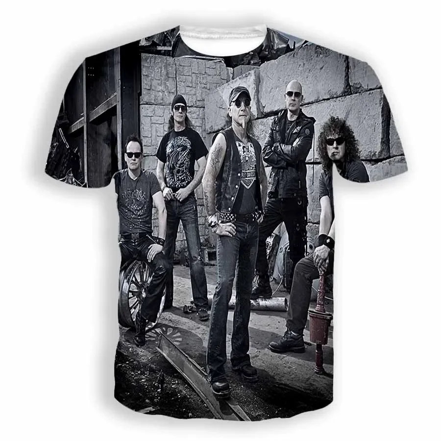 Classic 80s Rock Accept Band 3D Print T-shirts For Women/men Hip Hop Trend Tee Shirts Fashion Street Harajuku Style Top Clothing