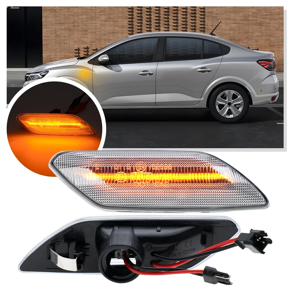 

Для Dacia Sandero Stepway MK3 Jogger Logan Renault Taliant 2021+ светодиодные последовательные указатели поворота, боковые габаритные огни