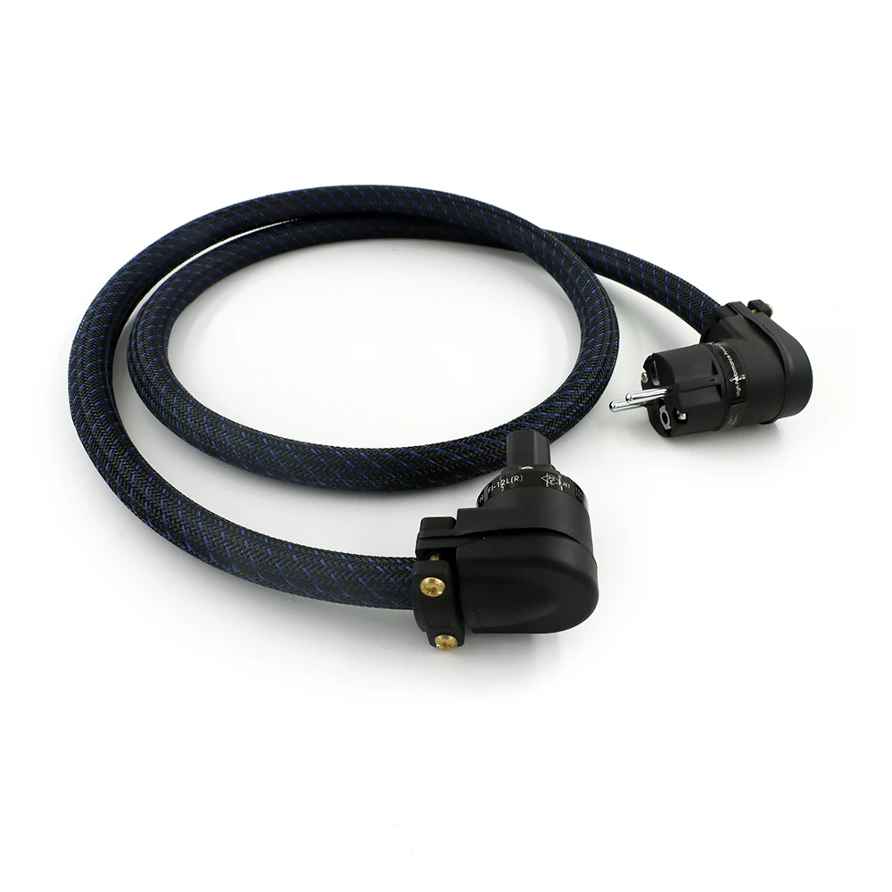 FURUTECH 3ts20 Alpha-OCC Conductor Flagship Power Cord Cable with Original Rhodium Plated L-type 7-Type 90° Elbow EU/US Plug