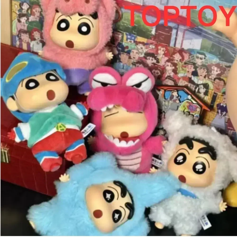 @@@TOPTOY Crayon Shin-Chan Play Party Series Blind Box Vinyl Doll Mystery Box Anime Figure Room Decoration Collection Kids Gifts