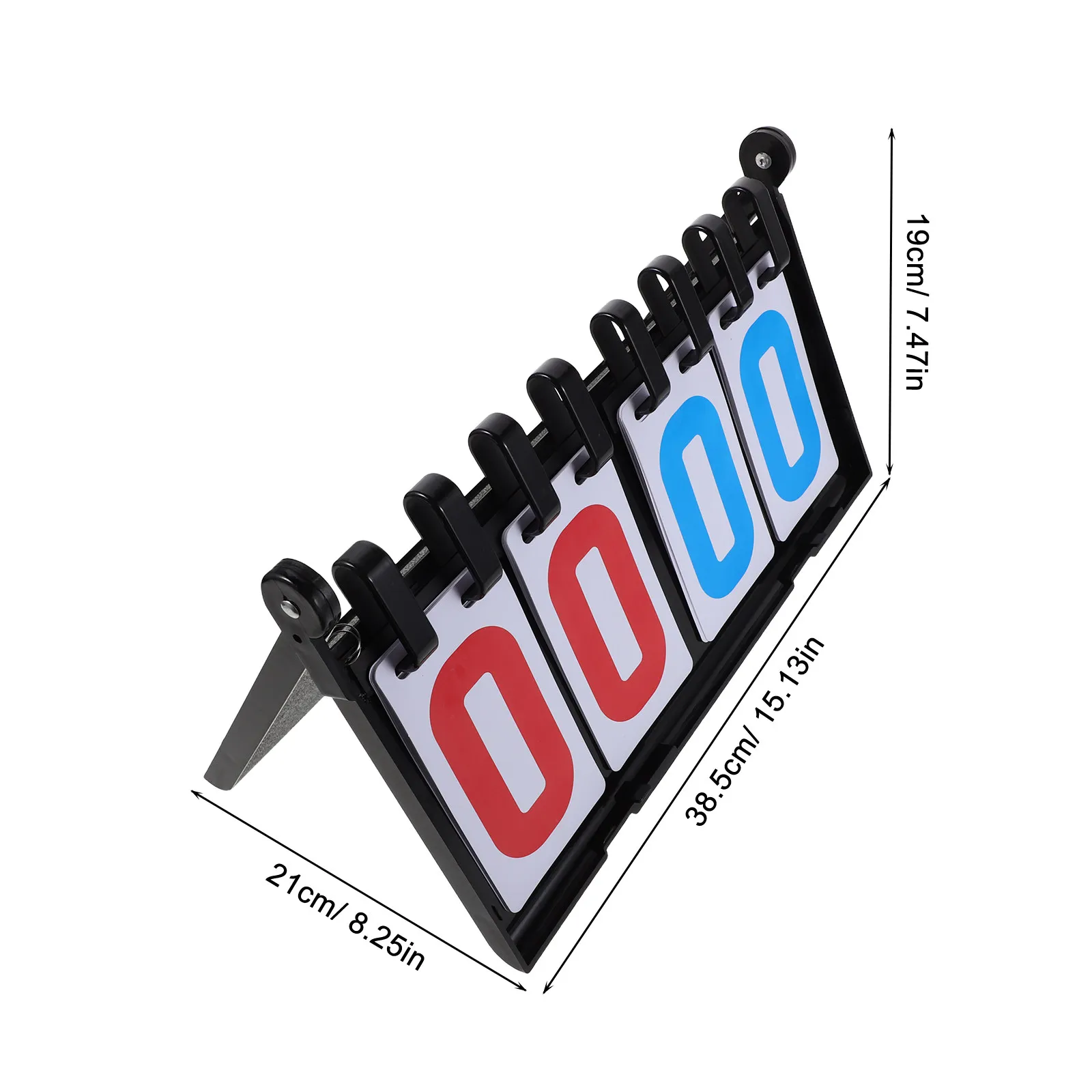 Portable Tabletop Scoreboard 4-Digit Flip Mechanism Sturdy Plastic Construction Multi-Sport Score Keeper for Basketball