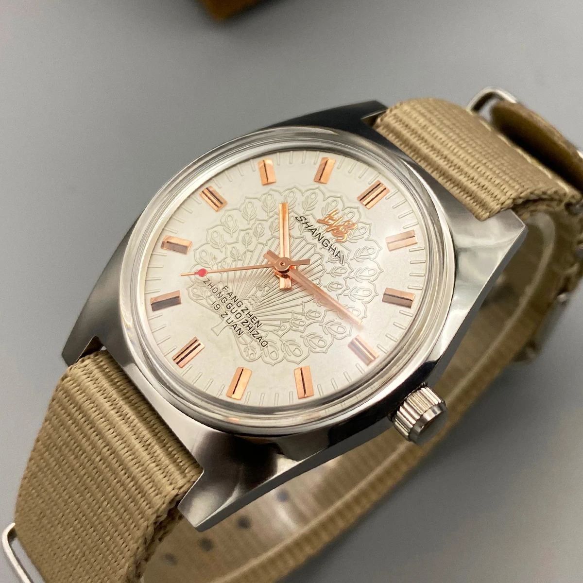 شنغهاي 36MM اليد الرياح الميكانيكية ووتش 7120 للماء باوهاوس تصميم ووتش للرجال بالجملة