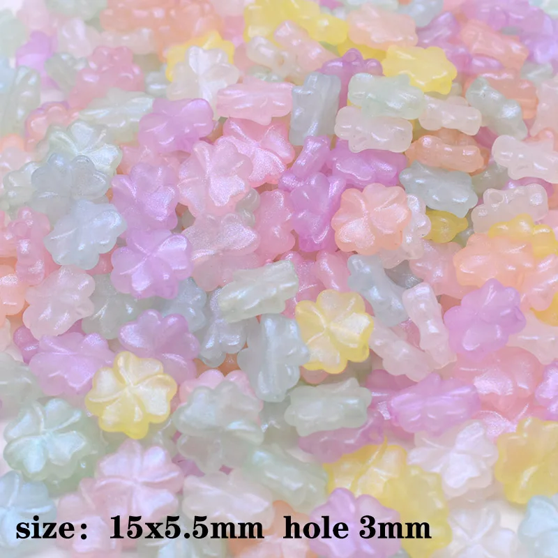 20/50pcs AB Candy Jelly Color Acrylic Beads Star Clover Round Loose Spacer Beads For Jewelry Making DIY Bracelet Necklace