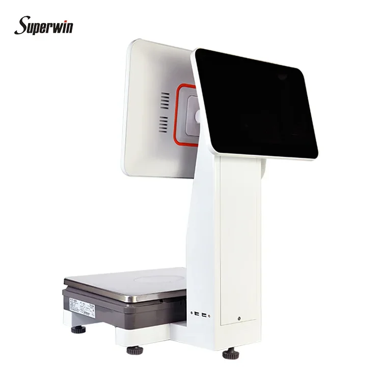 15.6inch Dual Touch Screen Pos Weigh Scale with Printer for Supermarket