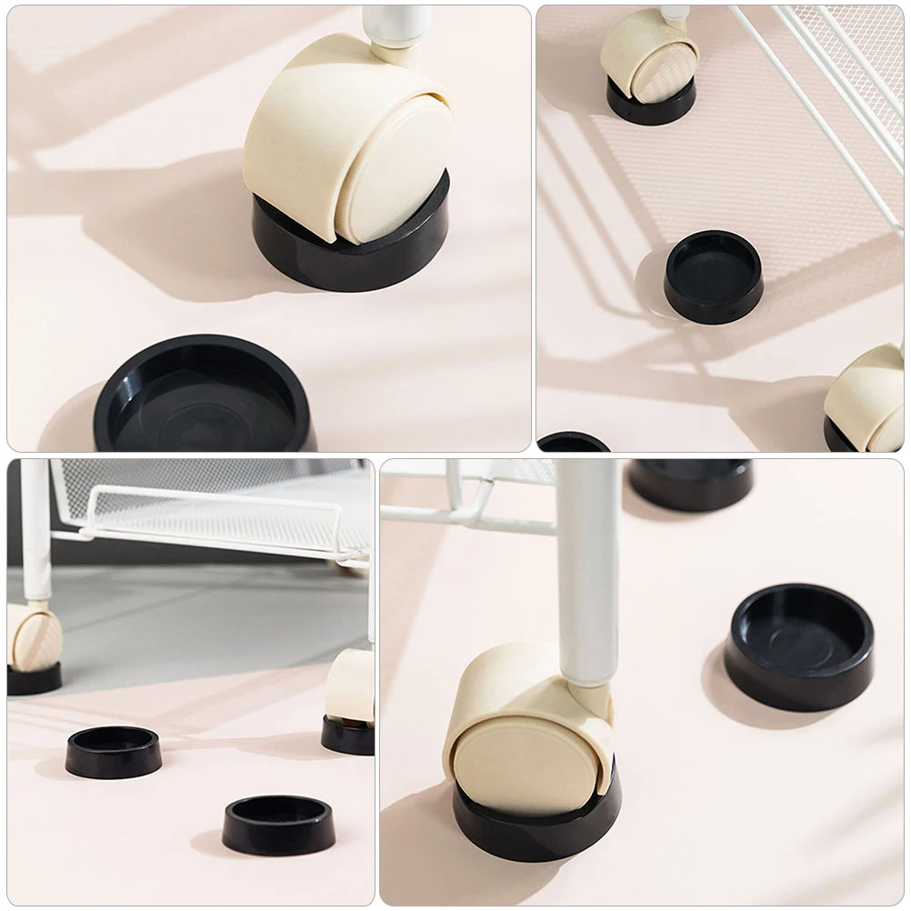 

4pcs Furniture Caster Cups Chair Leg Caps Non-Slip Floor Protectors Rubber Feet Covers Glide Cushions For Tables Sofas