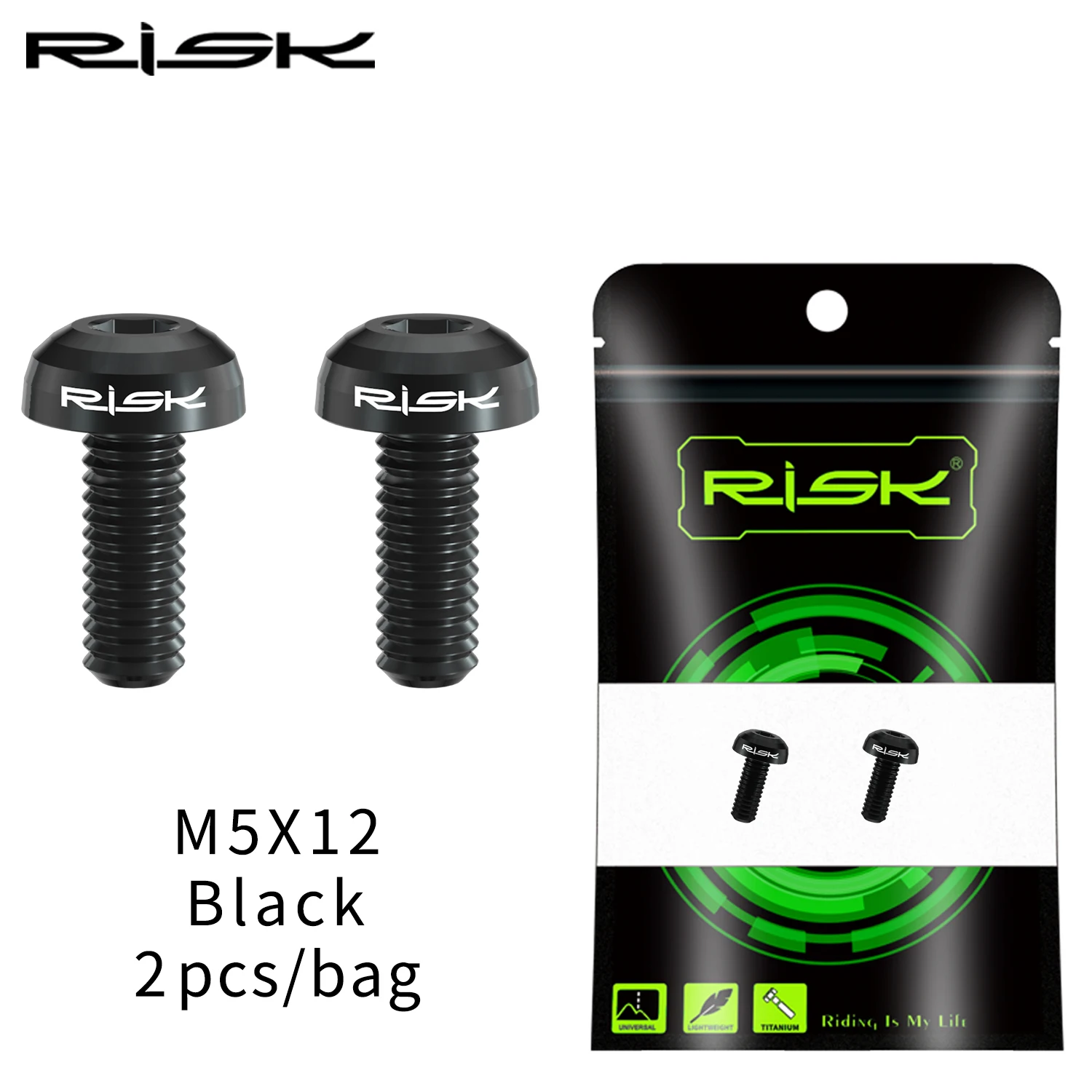 2pc RISIKO Titan Schrauben M5x12 Fahrrad Flasche Käfig Schrauben MTB Rennrad Wasser Halter Feste Schraube Luftpumpe Halterung bolzen Zubehör – Detail 14