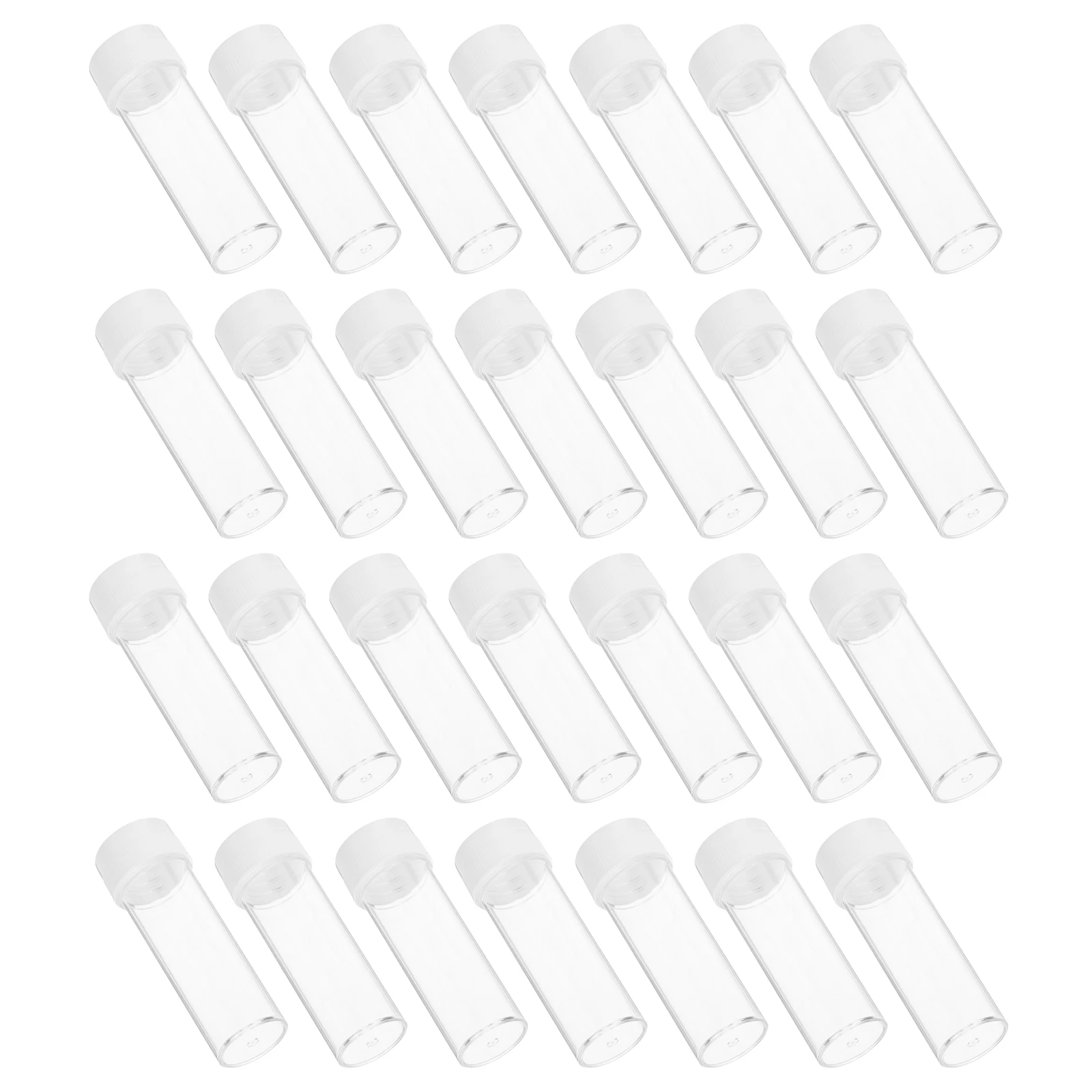 

50 Pcs Culture Tube Test Tubes with Caps Lab Plastic Clear Laboratory Container Sample Containers Propogation