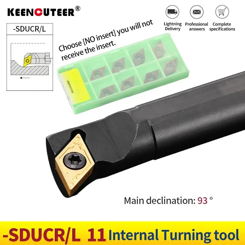 1pc S16Q-SDUCR11 S20R-SDUCR11 S25S-SDUCR11 내부 선삭 공구 홀더 DCMT 초경 인서트 선반 바 CNC 절삭 공구 세트