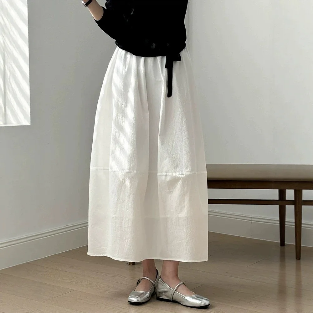 2025 New Arrival Women Summer Long Cotton Skirt High Waist A-Line Boho Maxi Skirts  Femme Streetwear