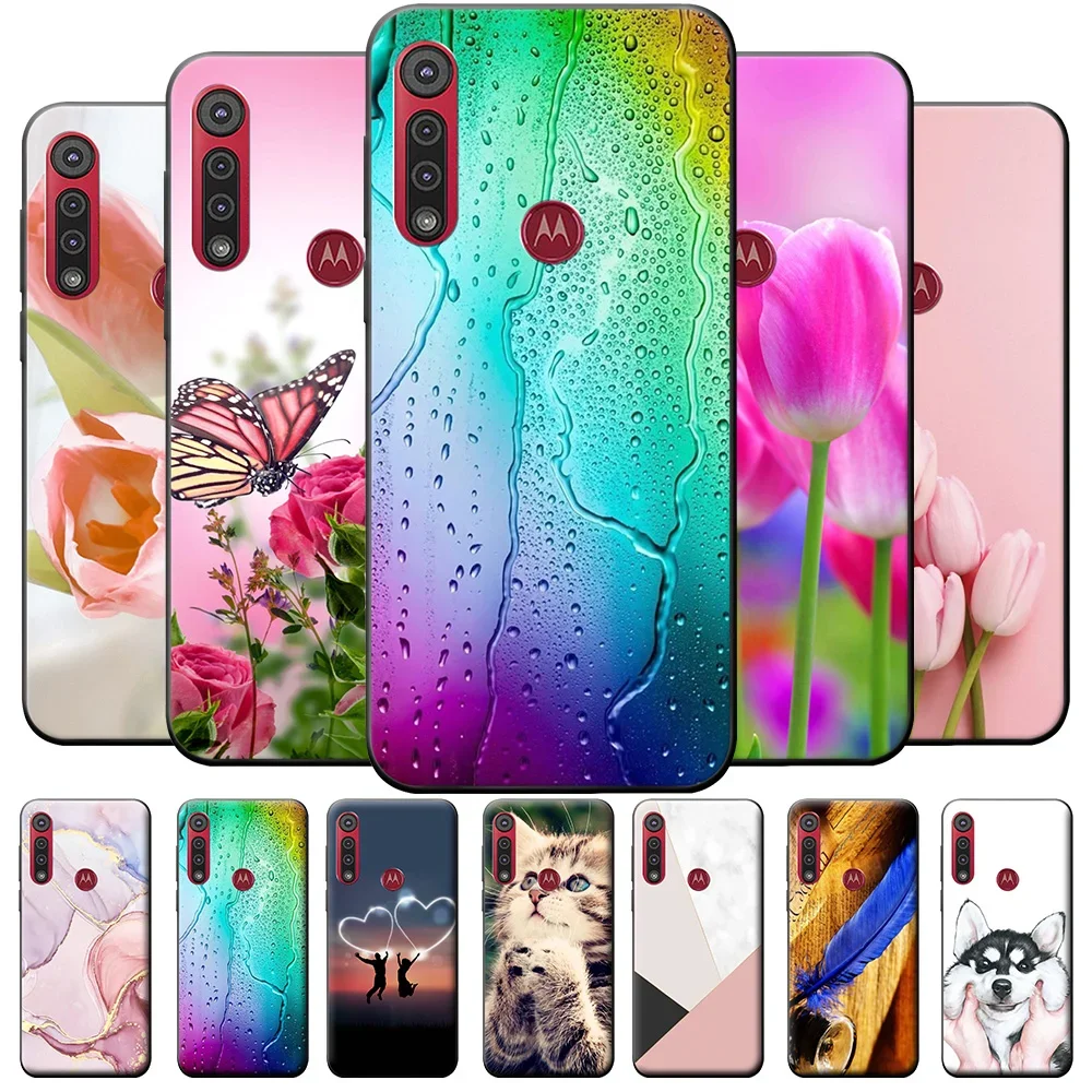 Para Motorola Moto One Macro funda de silicona mate para Moto One Macro 6,2 moda TPU cubierta protectora trasera parachoques Capa