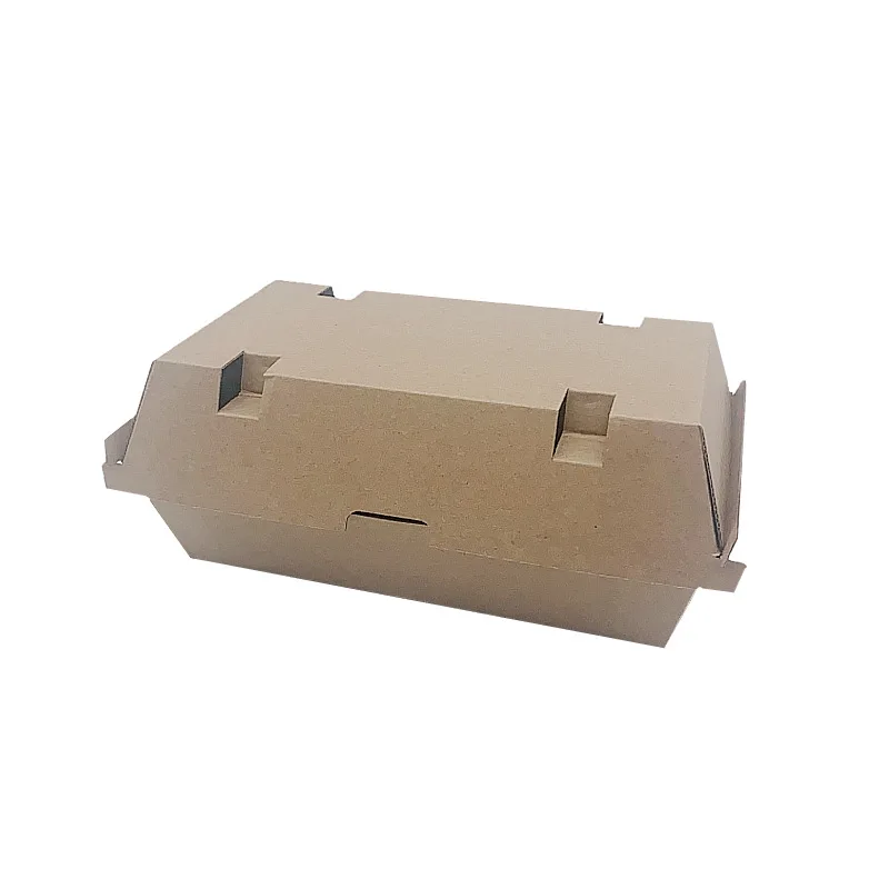 Custom.F Corrugated Fast Food Lunch Box Family Set Disposable Takeout Box Food Packaging Box Factory Direct Sale